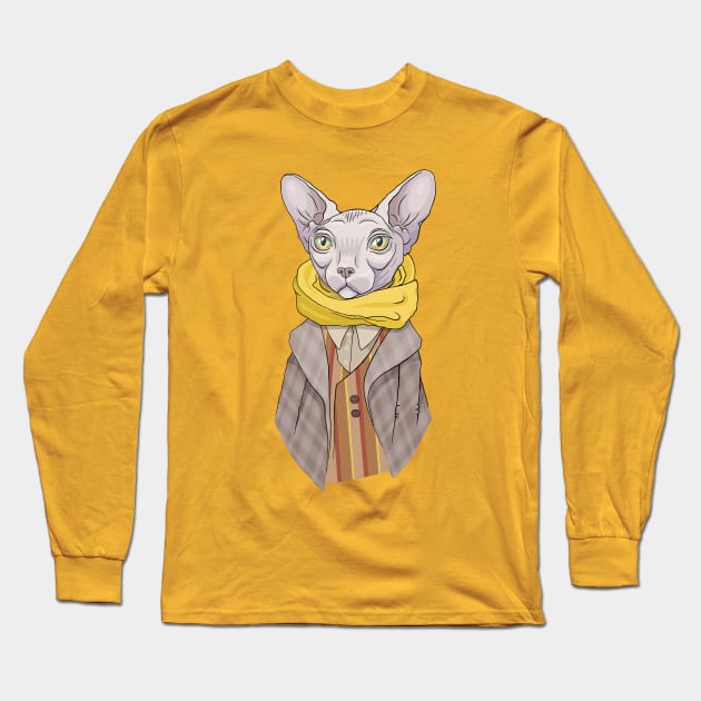 Mr. Sphynx Long Sleeve T-Shirt by ArtFork